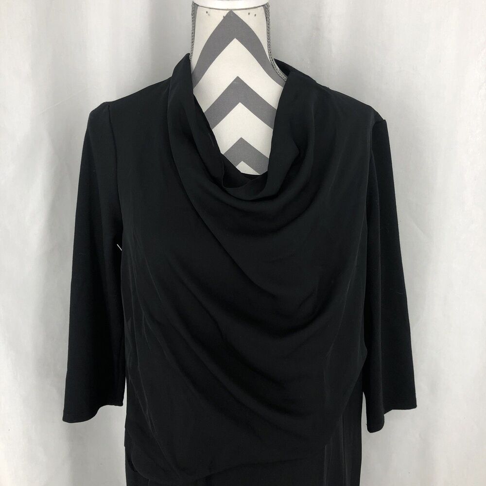 Simply Vera Wang Pure Night Mythical Amethyst Drape Dress WV63Y684RS Large
